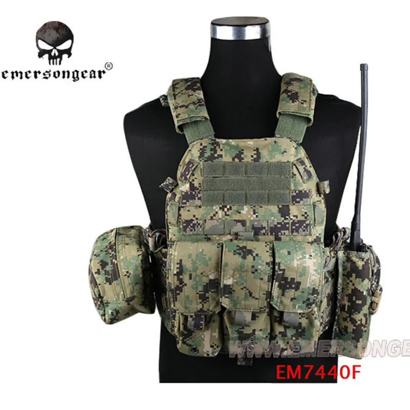 Emersongear For LBT 6094 Style Plate Carrier W/3 Pouches Tactical Vest Protective Gear Body Guard Armor Airsoft Hunting