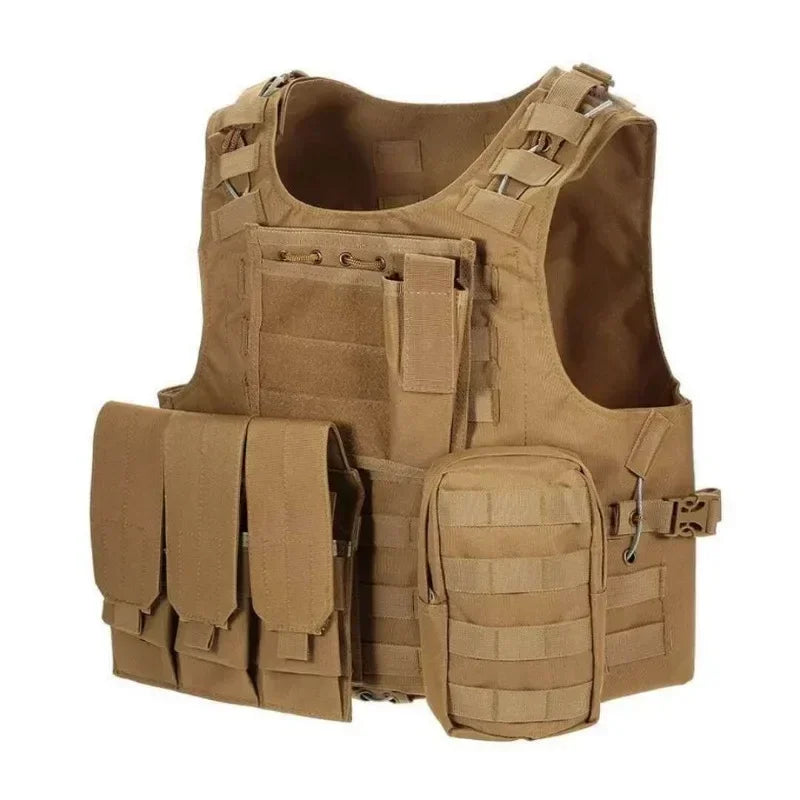 Nylon Tactical Vest Body Armor Hunting Carrier Accessories Men Combat MOLLE Camo Military Vest Outdoor CS Hunting Tmc