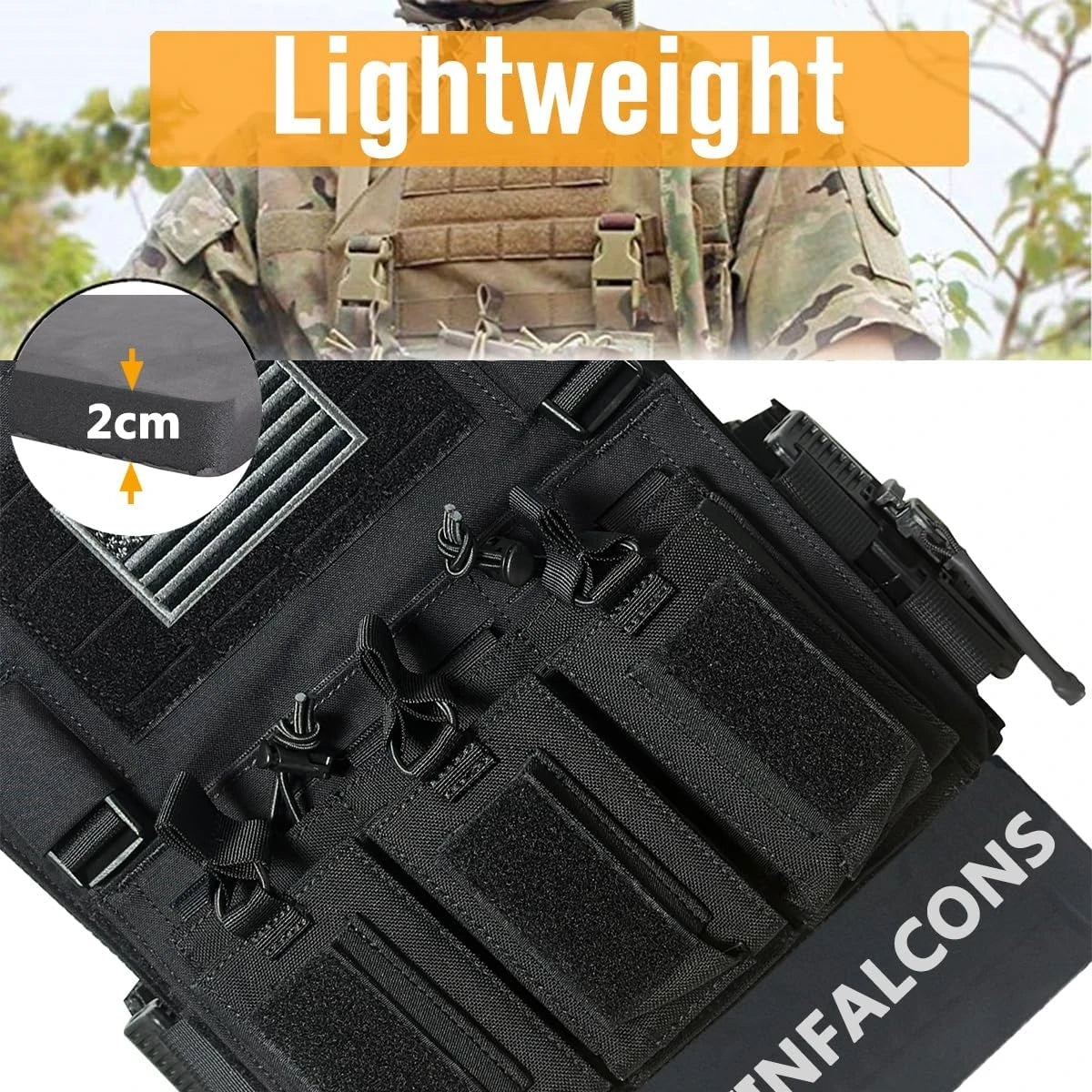 Tactical Airsoft Foam Plates EVA Airsoft Paintball Foam SAPI Pad for Vest Inner Liner Foam Plates 12x10Inch