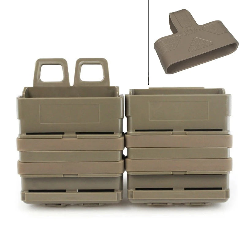 7.62MM Fast Mag Pouch with 7.62 Fast Magazine Rubber Quick Release Buckle Mag Pouch Sleeve Rubber Slip Cover For Hunting