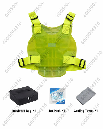 PCM Ice Pack Cooling Vest for Men Lightweight Adjustable Tactical Temperature Control Wear for Construction Fishing Outdoor Work