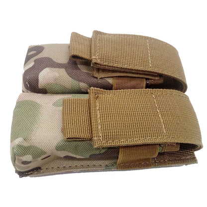 9mm Molle Double Pistol Magazine Pouch Mag Holster Flashlight Holder EDC Tool Waist Bag Vest Pouches Outdoor Hunting Accessories