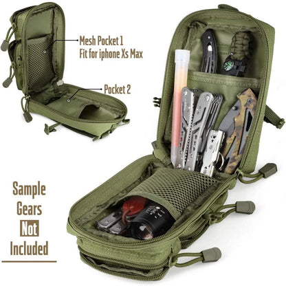Tactical Molle Utility Pouch Outdoor Hiking Travelling Sling Backpack EDC Tool Pouch Medical Waist Packs Hunting Shoulder Bag