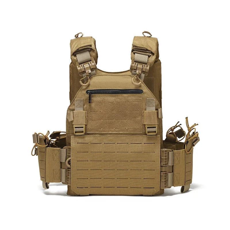 AA New Combat Vest 6094 Quick Release Lightweight Laser Cut Tactical Vest Black Gear Carry Hunting Tactical Vests