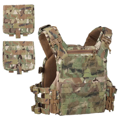 K series Plate Carrier Camo Style Full-Size Universal Ranger Green Hunting Vest Airsoft Tactical Gear with Quick-release System