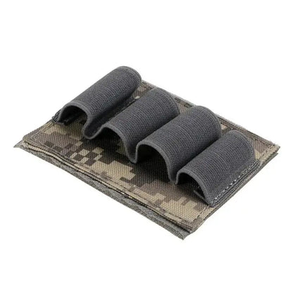4 Round Shotgun Shell Holder Tactical Vest Mount 12GA Shotshell Organizer for Hunting Shooting EDC Small Tools Storage