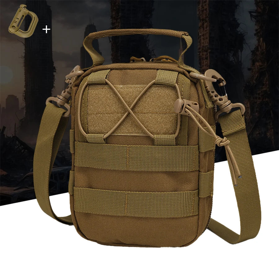 Outdoor cycling lightweight single shoulder crossbody bag, wear-resistant riding equipment, portable small shoulder bag, easy to