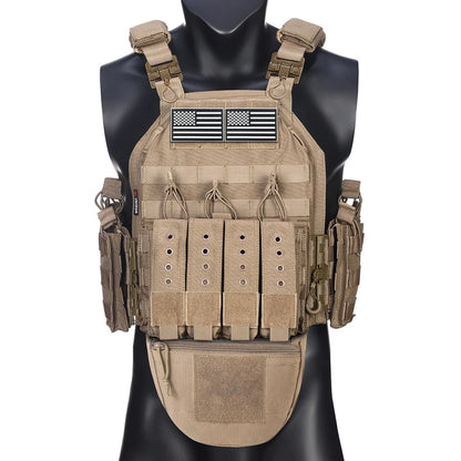 MOLLE system expansion vest hidden triple pocket multi zone pocket Magic Sticky design