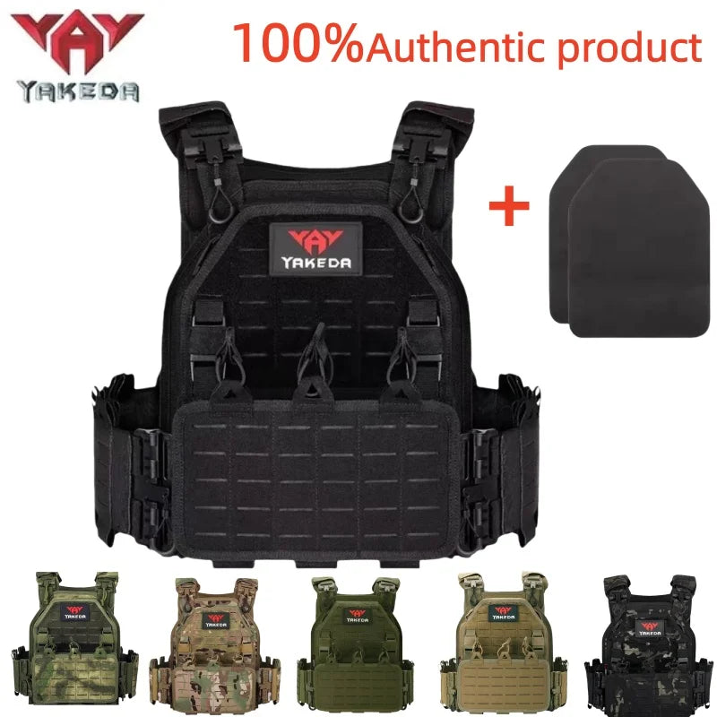 YAKEDA Tactical Vest 6094 Fast detachable light laser cut outdoor hunting black gear carry vest of high quality