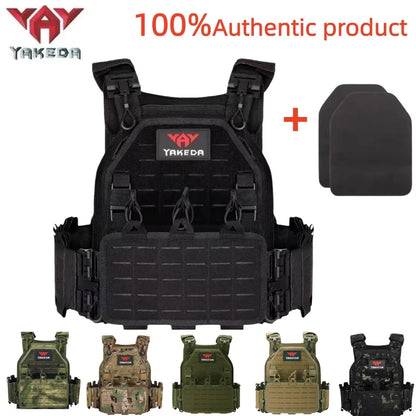 YAKEDA Tactical Vest 6094 Fast detachable light laser cut outdoor hunting black gear carry vest of high quality