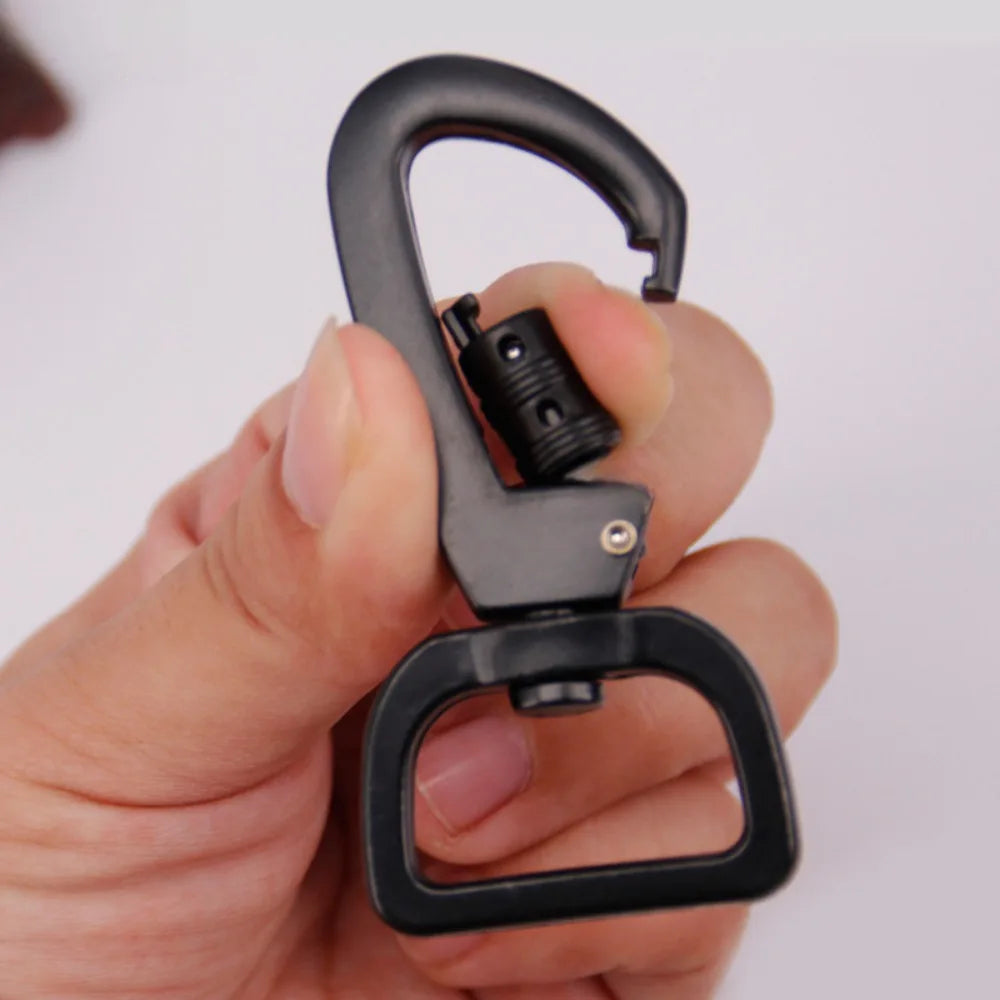 1PC Square Tail Black Swivel Locking Quick Release Hooks Safety Hiking Buckles Clothing Accessories