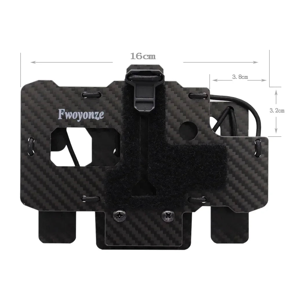 Fwoyonze Carbon Fiber Made Tactical MOLLE Folding Navigation Board Hunting Airsoft Vest Mobile Phone Holder Display Stand