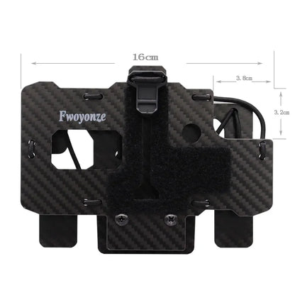 Fwoyonze Carbon Fiber Made Tactical MOLLE Folding Navigation Board Hunting Airsoft Vest Mobile Phone Holder Display Stand