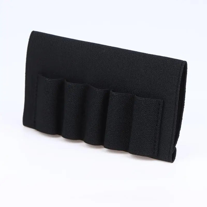 Durable 5-Round Buttstock Shell Holder Pouch Elastic Anti-Slip for 12GA 20GA Shotguns