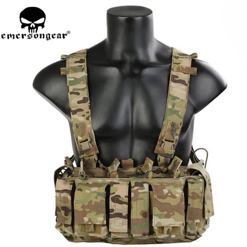 Emersongear MF Style Tactical Chest Rig UW Gen IV Airsoft Hunting Vest Harness Split Front Carrier