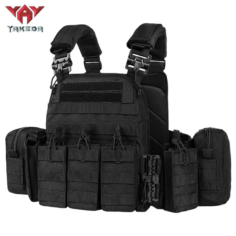 YAKEDA Chaleco Tactico Vest Outdoor Hunting Plate Carrier Quick Release Protective Adjustable Vest Airsoft