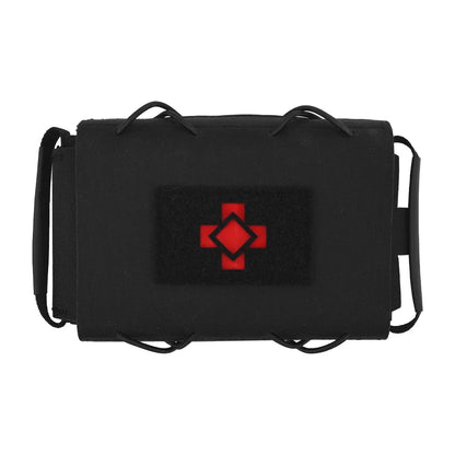 SINAIRSOFT Tactical Molle Ifak Pouch 500D Nylon Water-Resistant Medical First Aid Pouch with Red Cross Patch for Vest Backpack