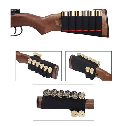 Cartridge 8 Rounds Ammunition Elastic Nylon Tactical 8 Shells Rifle Buttstock Holder 12/20 Gauge Ammo Carrier Hunting Accessorie