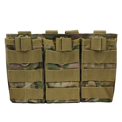 1000D Nylon Magazine Pouch Single Double Triple AR15 M4 5.56 AK 7.62 Holster Molle Airsoft Color Elastic Magnetic Carrier
