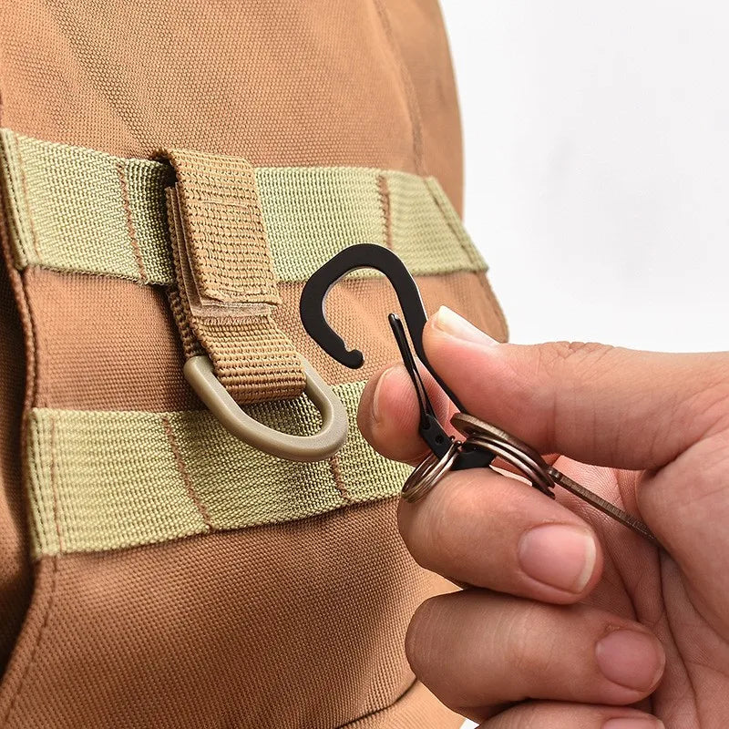 Tactical Webbing D-Ring Hook Hanger for Belt Molle Gear Nylon Strap Key Holder Outdoor Camping Hiking Hunting Tool Accessories