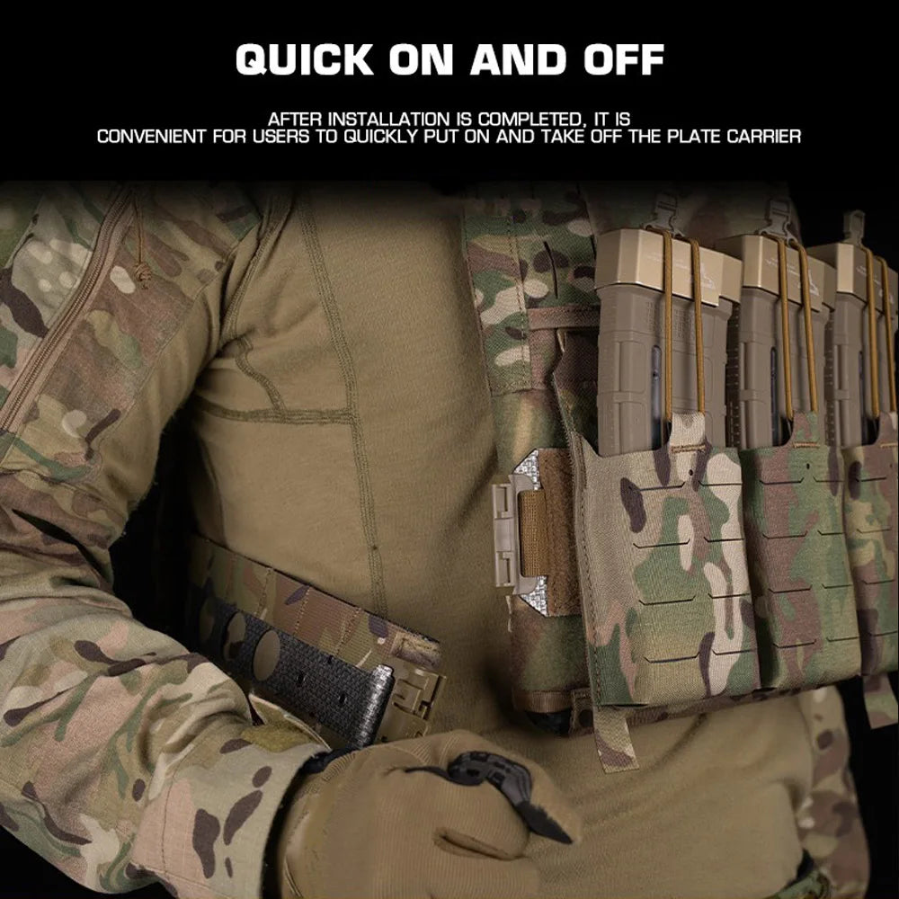 2Pcs Tactical Vest Plate Carrier 3AC Quick Release Buckle Kit Modular Slide Buckle Ferro Style V5 FCPC Hunting Chest Rig Gear