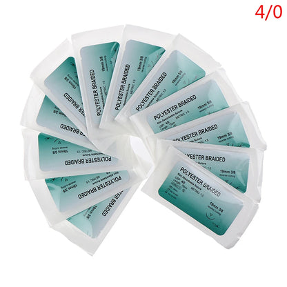 10Pcs 75cm 2/0 3/0 4/0 Medical Surgical Suture Nylon Silk Polypropylene Polyester Monofilament Thread Suture Teaching Exercises