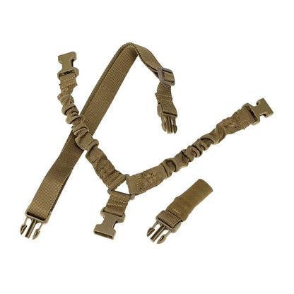 Tactical Gun Single Point Sling Adjustable Bungee Rifle Shoulder strap length for Airsoft Hunting Accessories Strap M4
