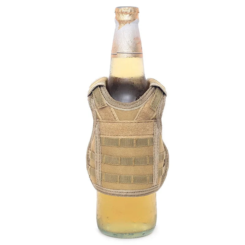 Beer Vest Mini  Premium Beer Bottle Pouch Molle Vest Beverage Cooler Wine Bottle Cover Holder Hunting Vests