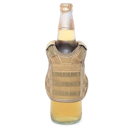 Beer Vest Mini  Premium Beer Bottle Pouch Molle Vest Beverage Cooler Wine Bottle Cover Holder Hunting Vests
