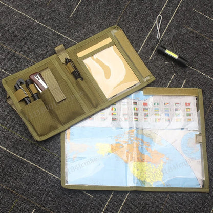 Tactical Map Storage Bag Map Holder Case Foldable Sundries Pouch EDC Utility Tool Bag Outdoor Hiking Camping Hunting Accessories