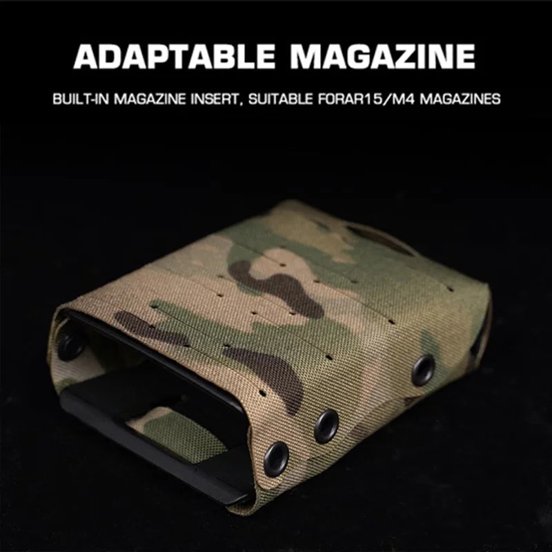 Lightweight Mag pouch AR15 M4 5.56/9mm MOLLE Magazine Pouch Built-in Nylon Holder Insert Hunting Rifle Pistol Gear