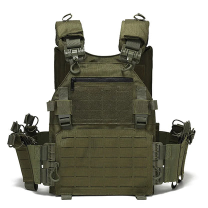 Multi Functional Quick Release Vest Laser Cutting MOLLE Hunting Vest Waterproof and Wear-Resistant Outdoor Training Vest