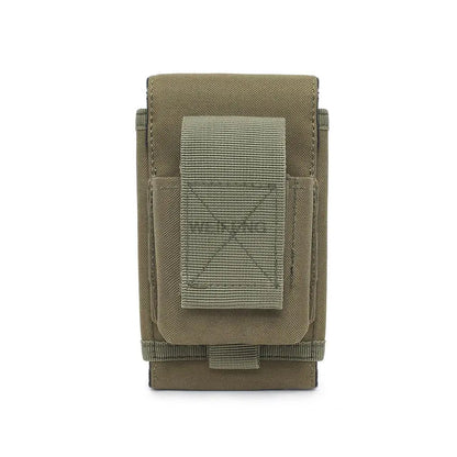 Tactical Molle Phone Pouch with Cigarette Bag 6.5in Smartphone Holder Case Utility EDC Gear Bag Compact Waist Fanny Pack