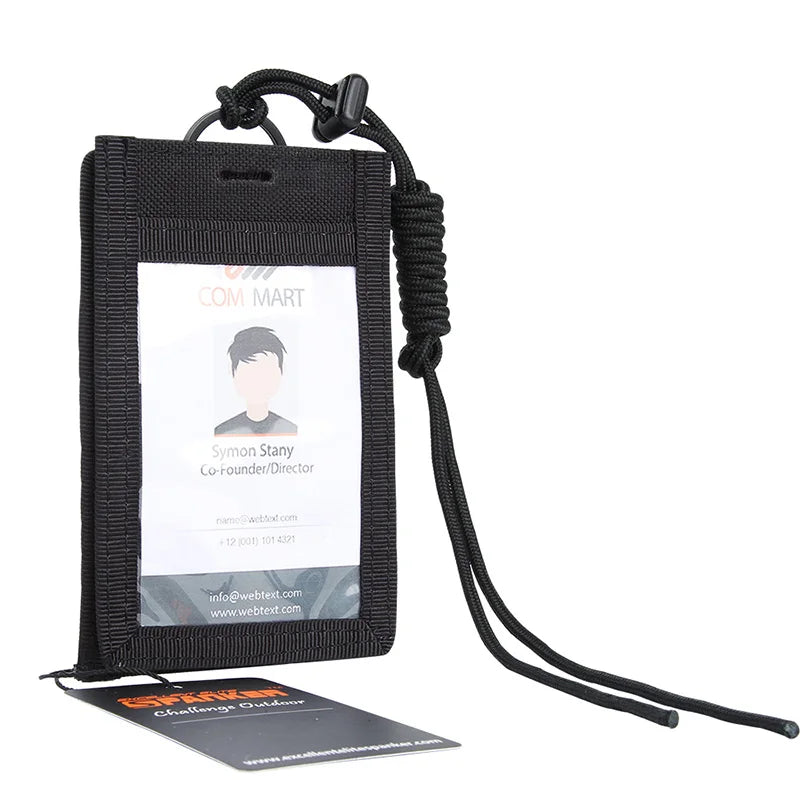 EXCELLENT ELITE SPANKER Tactical ID Card Case Patch Neck Lanyard Credit Card Organizer Pouch Adjustable Neck Lanyard