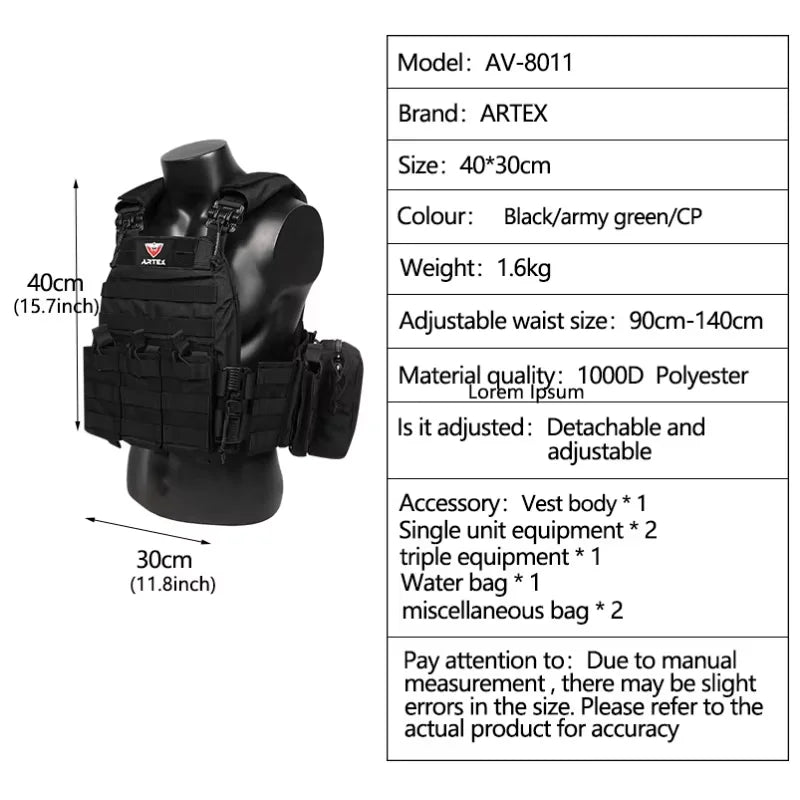 Tactical Vest Outdoor Hunting Plate Carrier Protective Adjustable Vest Airsoft Carrier Combat Equipment Outdoor hunting vest