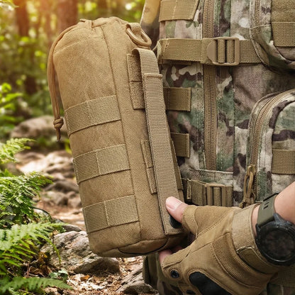 New MOLLE Tactical Water Bottle Holder 600D Nylon Drawstring Water Bottle Pouch for Outdoor Hunting Hiking Camping,6 Colors