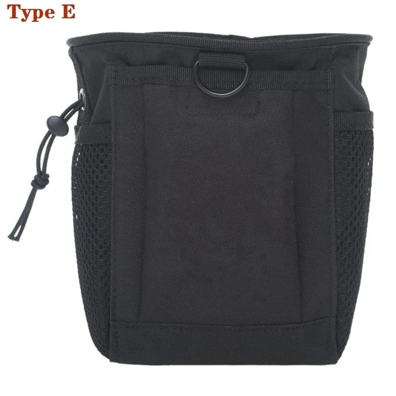 Tactical Molle Folding Magazine Dump Drop Pouch Utility Drawstring Recovery Mag Holster Ammo Bag Hunting Accessories Pouch