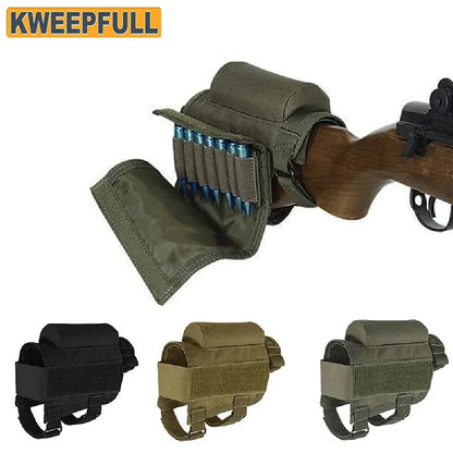 Rifle Buttstock Cheek Rest Riser Pad Shell Pouch Hunting Accessories Rifle Stock Bullet Ammo Cartridges Holder Carrier Bag