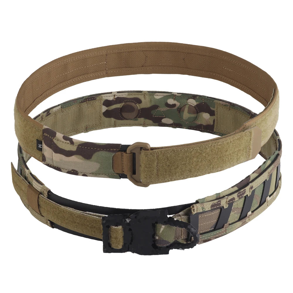 Airsoft Battle Belt Outdoor Hunting Militar Training Tactical Belt MOLLE System Magnetic Waist Belt Ranger Green M/L/XL