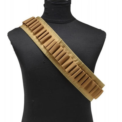27/30 Rounds Shotgun Bandolier Belt Adjustable Shotgun Shell Carrier Ammo Pouch Holder for 12 Gauge Hunting Accessories