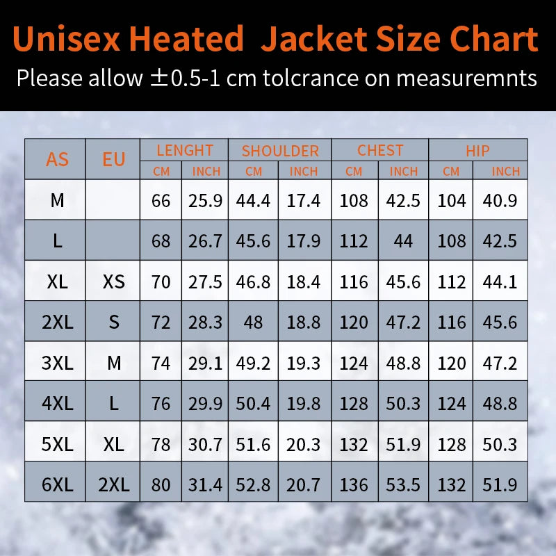 Electric Heated Vest 21 Heating Areas Full Body Warm USB Power Bank 3 Levels Windproof  Winter Motorcycle Skiing Coat Men Women
