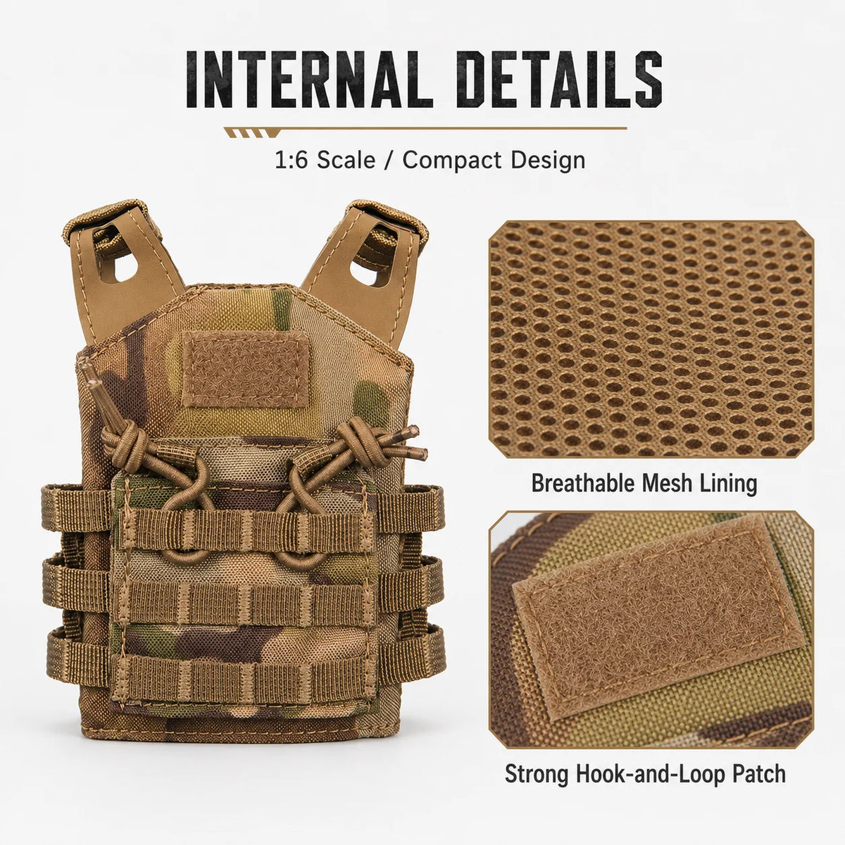 Mini Tactical JPC Vest Action Figure Accessory Multicam Plate Carrier Model Toy Desktop Car Decor Collectible Gear