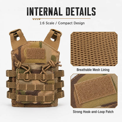 Mini Tactical JPC Vest Action Figure Accessory Multicam Plate Carrier Model Toy Desktop Car Decor Collectible Gear