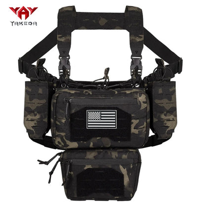 YAKEDA Outdoor Equipment Chest Hanging Bellyband Laser MOLLE Mounting Multi functional Chest Hanging