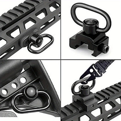 1PC Outdoor Products Tactical Accessories QD Quick Release Swivel Loop Carabiners