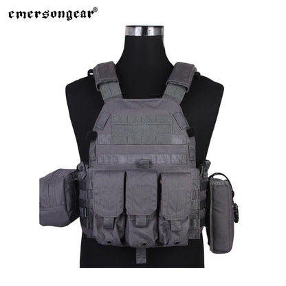 Emersongear For LBT6094 Style Plate Carrier W/3 Pouches Hunting Vest Protective Gear Body Guard Armor Hiking