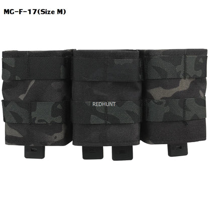 Molle Combat Bag Vest Mag Pouch Pack Fast Cartridges Clip Ammunition Carrier Ammo Holder Tactical Mag 7.62 Triple Magazine Pouch