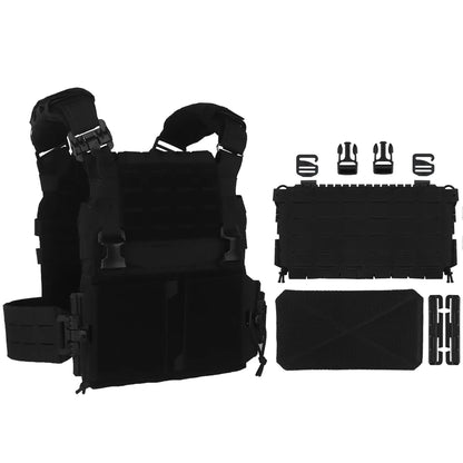 Tactical ARC Plate Carrier V2 Assault Rig Combat Training Protective Vest with Triple Magazine Pouch Quick Release MOLLE System