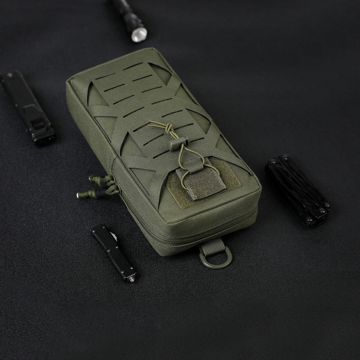 Portable Tactic EDC Pouch Multi-Functional Gadget Organizer Pocket Oxford Cloth Quick-Release Waist Belt Bag Emergency Accessory
