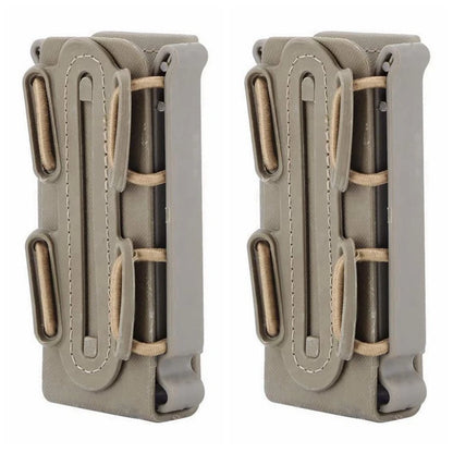 2Pcs 9mm Mag Pouches Pistol Magazine Pouch Soft Shell Magazine Pouch Tactical Rifle Fast Mag Carrier Holder for Belt&Molle Sytem